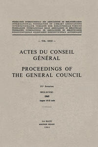 Actes du Conseil Général Proceedings of the General Council