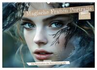 Magische Frauen Portraits (Wandkalender 2025 DIN A2 quer), CALVENDO Monatskalender