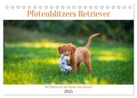 Pfotenblitzers Retriever Mit DIR hol ich die Sterne vom Himmel (Tischkalender 2025 DIN A5 quer), CALVENDO Monatskalender