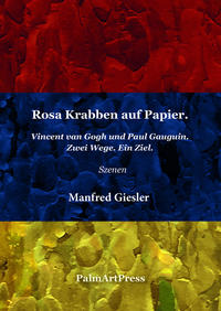 Rosa Krabben auf Papier.