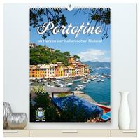 Portofino - Im Herzen der italienischen Riviera!! (hochwertiger Premium Wandkalender 2025 DIN A2 hoch), Kunstdruck in Hochglanz