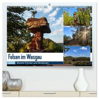 Felsen im Wasgau (hochwertiger Premium Wandkalender 2025 DIN A2 quer), Kunstdruck in Hochglanz