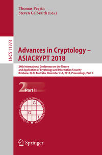 Advances in Cryptology – ASIACRYPT 2018