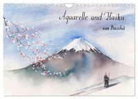 Aquarelle und Haiku von Basho (Wandkalender 2025 DIN A4 quer), CALVENDO Monatskalender