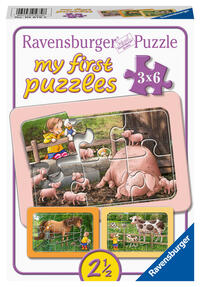 Children's puzzle 3x6 Teile - Lotta auf dem Bauernhof