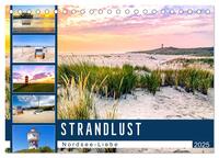 Strandlust Nordsee-Liebe (Tischkalender 2025 DIN A5 quer), CALVENDO Monatskalender