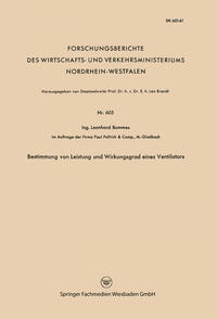 Bestimmung von Leistung und Wirkungsgrad eines Ventilators