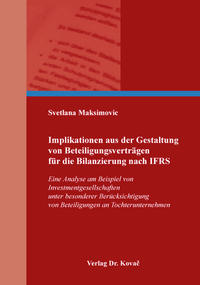 Implikationen aus der Gestaltung von Beteiligungsverträgen für die Bilanzierung nach IFRS