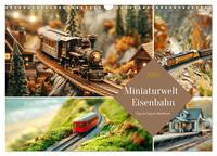 Miniaturwelt Eisenbahn - Zug um Zug ins Abenteuer (Wandkalender 2025 DIN A3 quer), CALVENDO Monatskalender