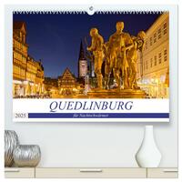 QUEDLINBURG FÜR NACHTSCHWÄRMER (hochwertiger Premium Wandkalender 2025 DIN A2 quer), Kunstdruck in Hochglanz