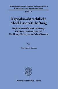 Kapitalmarktrechtliche Abschlussprüferhaftung.