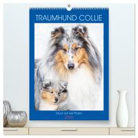 Traumhund Collie - Glück auf vier Pfoten (hochwertiger Premium Wandkalender 2025 DIN A2 hoch), Kunstdruck in Hochglanz