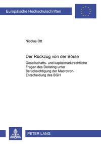 Der Rückzug von der Börse