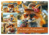 Fuchsige Eskapaden. Reineke mit noblen Accessoires (Wandkalender 2025 DIN A4 quer), CALVENDO Monatskalender