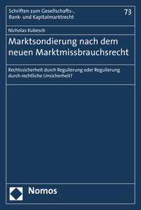 Marktsondierung nach dem neuen Marktmissbrauchsrecht