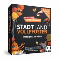 DENKRIESEN - STADT LAND VOLLPFOSTEN® – Das Kartenspiel – CLASSIC EDITION "Intelligenz ist relativ"