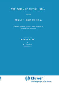 Fauna of British India Including Ceylon and Burma. Arachnida