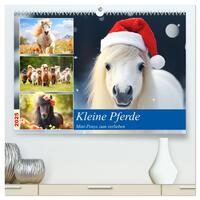 Kleine Pferde. Mini-Ponys zum verlieben (hochwertiger Premium Wandkalender 2025 DIN A2 quer), Kunstdruck in Hochglanz