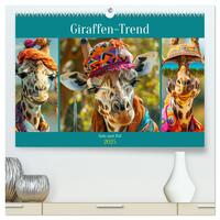 Giraffen-Trend. Hals und Stil (hochwertiger Premium Wandkalender 2025 DIN A2 quer), Kunstdruck in Hochglanz