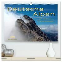 Deutsche Alpen, eine Reise von Lindau am Bodensee bis Berchtesgaden (hochwertiger Premium Wandkalender 2025 DIN A2 quer), Kunstdruck in Hochglanz