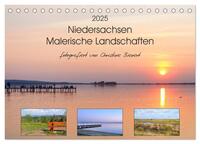 Niedersachsen - Malerische Landschaften (Tischkalender 2025 DIN A5 quer), CALVENDO Monatskalender