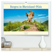 Burgen in Rheinland-Pfalz (hochwertiger Premium Wandkalender 2025 DIN A2 quer), Kunstdruck in Hochglanz