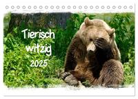 Tierisch witzig (Tischkalender 2025 DIN A5 quer), CALVENDO Monatskalender