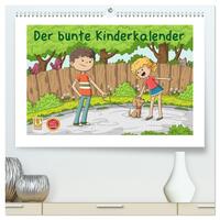 Der bunte Kinderkalender (hochwertiger Premium Wandkalender 2025 DIN A2 quer), Kunstdruck in Hochglanz