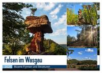 Felsen im Wasgau (Wandkalender 2025 DIN A2 quer), CALVENDO Monatskalender