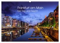 Frankfurt am Main bei Tag und Nacht (Wandkalender 2025 DIN A2 quer), CALVENDO Monatskalender