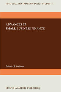 Advances in Small Business Finance