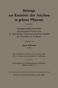 Beiträge zur Kenntnis der Amylase in grünen Pflanzen