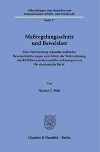 Maßregelungsschutz und Beweislast.