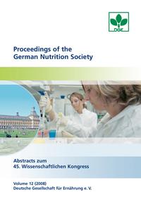 Proceedings of the German Nutrition Society - Volume 12 (2008)