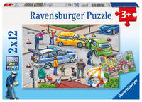 Children's puzzle 2x12 Teile - Mit Blaulicht unterwegs