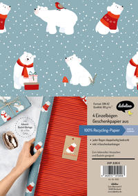 Geschenkpapier Set Weihnachten: Eisbär (für Kinder)