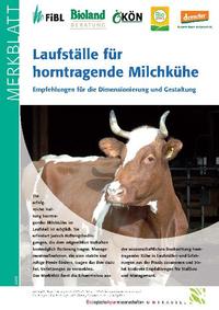 Laufställe für honrtragende Milchkühe