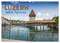 LUZERN Idyllische Impressionen (Wandkalender 2025 DIN A2 quer), CALVENDO Monatskalender