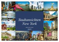 Stadtansichten New York (Wandkalender 2025 DIN A2 quer), CALVENDO Monatskalender