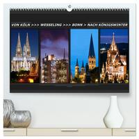 Von Köln nach Königswinter (hochwertiger Premium Wandkalender 2025 DIN A2 quer), Kunstdruck in Hochglanz