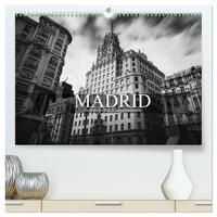 Madrid - Schwarz-Weiß Impressionen (hochwertiger Premium Wandkalender 2025 DIN A2 quer), Kunstdruck in Hochglanz