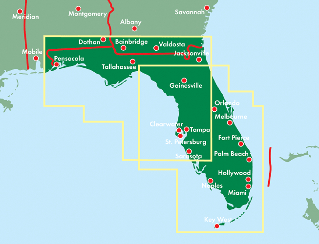 Florida, Autokarte 1:500.000