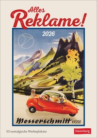 Alles Reklame! Wochen-Kulturkalender 2026 - 53 nostalgische Werbeplakate