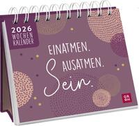 Mini-Wochenkalender 2026: Einatmen. Ausatmen. Sein.