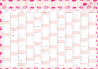 Großer rosa Wandkalender 2024 in DIN A1 (84 x 59,4 cm) für zu Hause oder das Büro. Rosa XXL Wandplaner, Jahreskalender für 12 Monate 2024. Jahresplaner groß inklusive aller gesetzlichen und nicht-gesetzlichen Feiertage