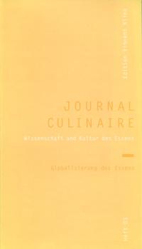 journal culinaire. Kultur und Wissenschaft des Essens