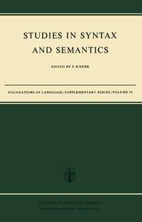 Studies in Syntax and Semantics