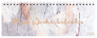 Tischquerkalender Marble 2026