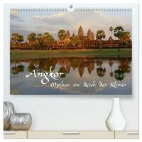 Angkor - Mythos im Reich der Khmer (hochwertiger Premium Wandkalender 2025 DIN A2 quer), Kunstdruck in Hochglanz