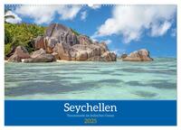 Seychellen - Trauminseln im Indischen Ozean (Wandkalender 2025 DIN A2 quer), CALVENDO Monatskalender